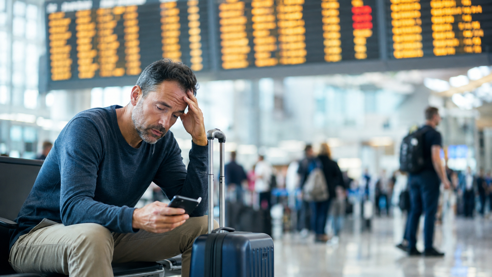 Bagagem de viagem protegida por seguro